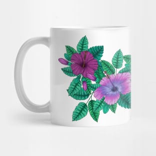 Colorful hibiscus flowers Mug